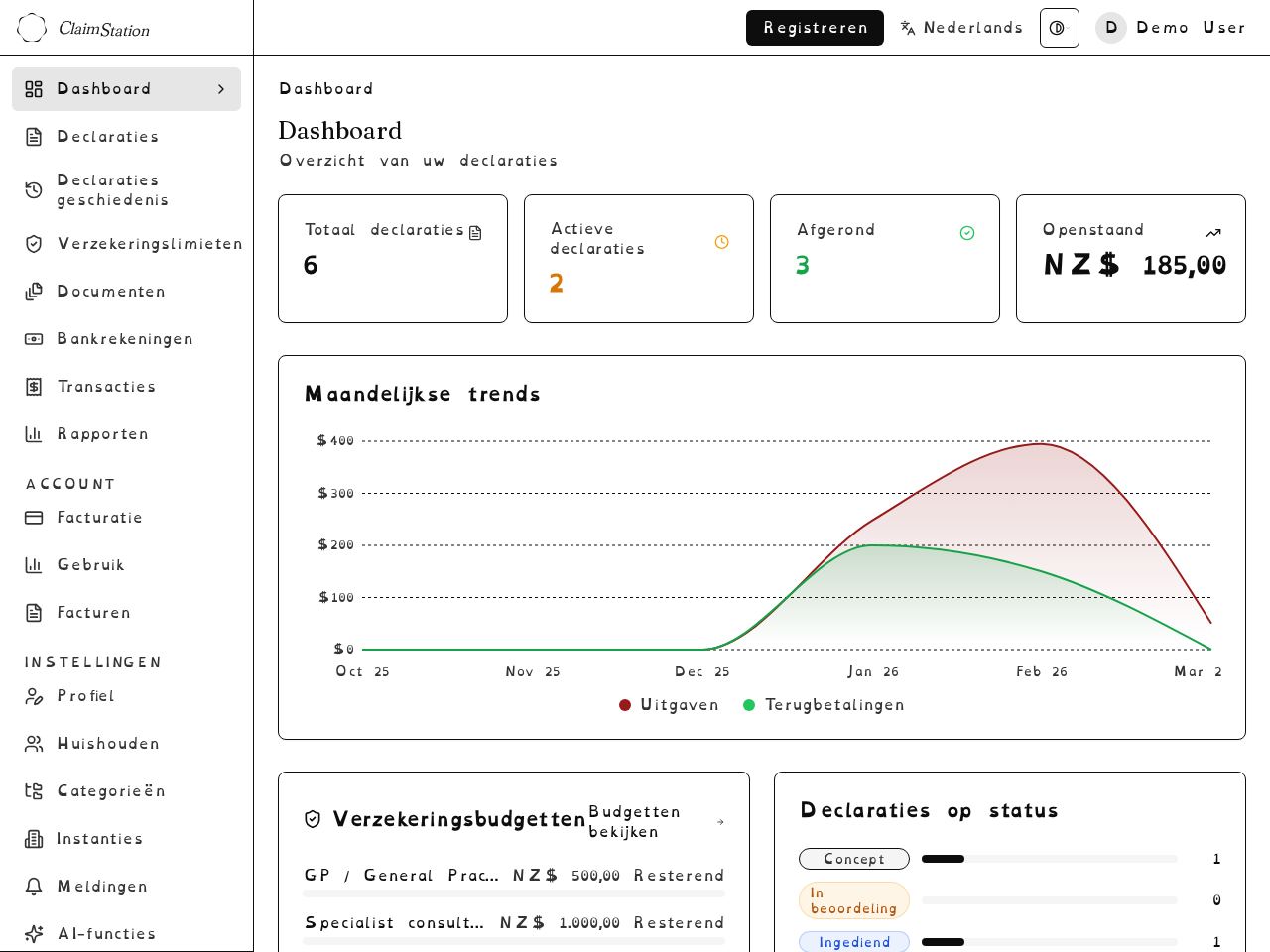 ClaimStation Dashboard (OpenDyslexic, High Contrast)